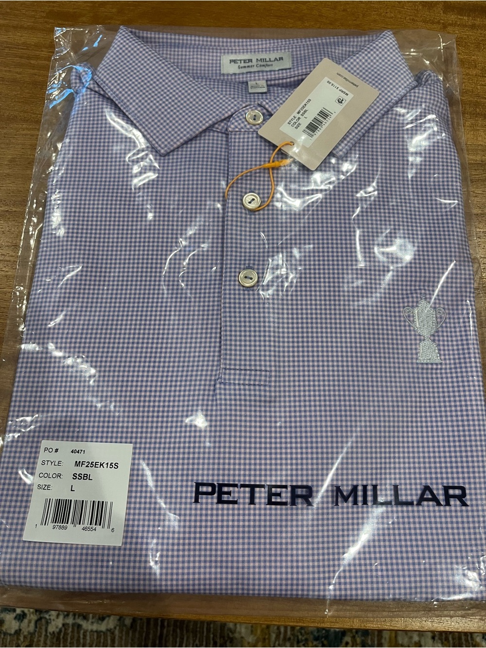 Custom Wanamaker Trophy PGA Championship Peter Millar Men's Polo